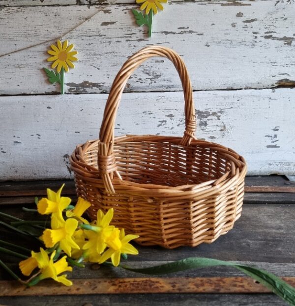 childs mini wicker shopping basket willow