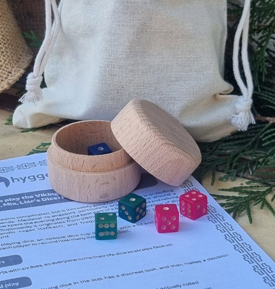 how-to-play-viking-liar-dice-mia-mire-meier-travel-game-gift-set How to play Pakkeleg, the Danish Christmas gift and dice party game