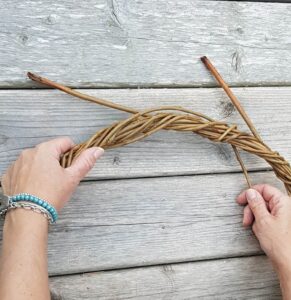 how-to-make-a-foraged-willow-wreath-3-291x300 DIY large foraged rustic silver birch hearts wreath